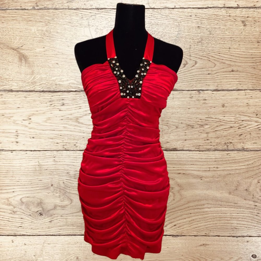 Vintage 90's dressy red dress M